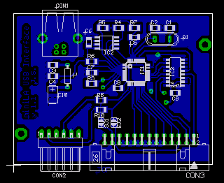 PCB of USB interface